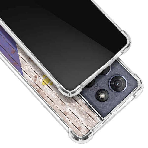 Philippines Flag Dark Wood Moto G Play 5G (2025) Clear Case